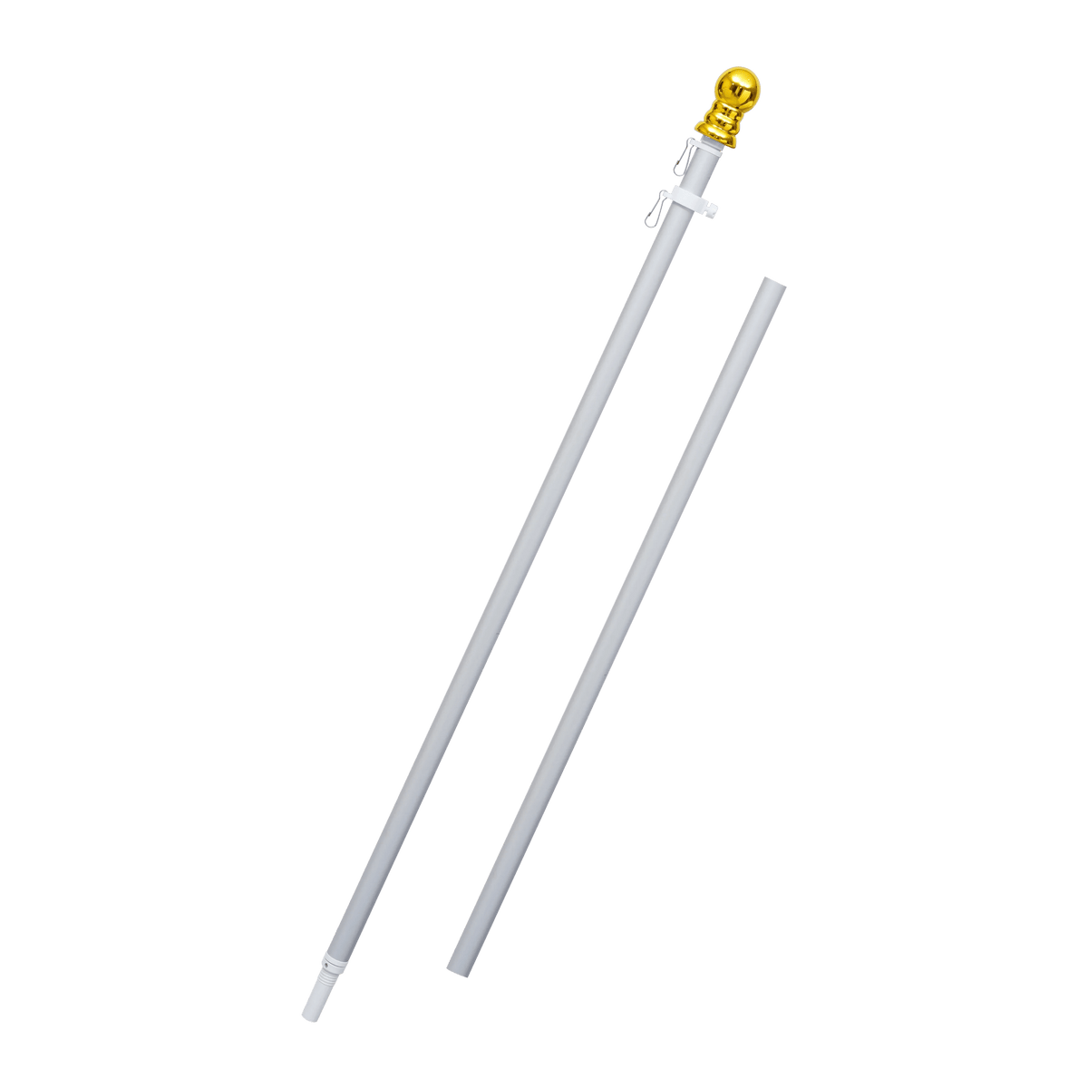 6FT aluminum flagpole rotating ring detail