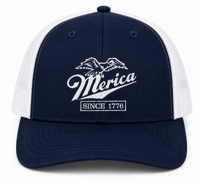 Merica Since 1776 Richardson 112 Trucker Hat | Patriotic Embroidered Cap