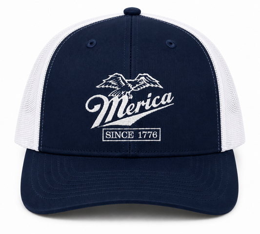 Merica Since 1776 Richardson 112 Trucker Hat | Patriotic Embroidered Cap