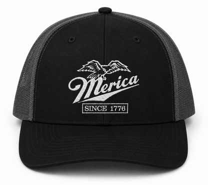 Merica Since 1776 Richardson 112 Trucker Hat | Patriotic Embroidered Cap