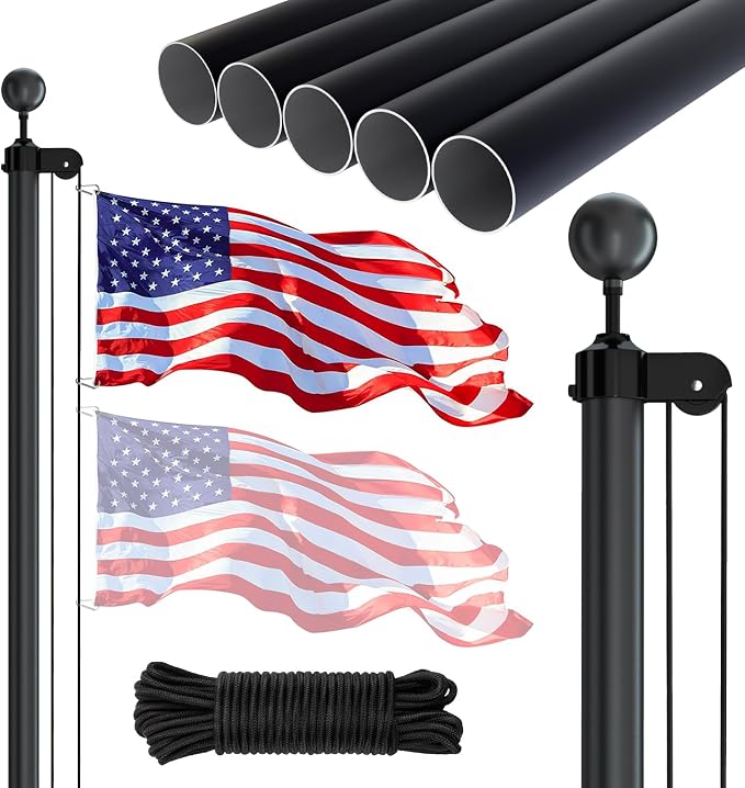 20 FT Heavy Duty Aluminum Flagpole Kit – Affordable Flag Pole