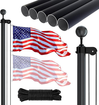 20 FT Heavy Duty Aluminum Flagpole Kit – Affordable Flag Pole