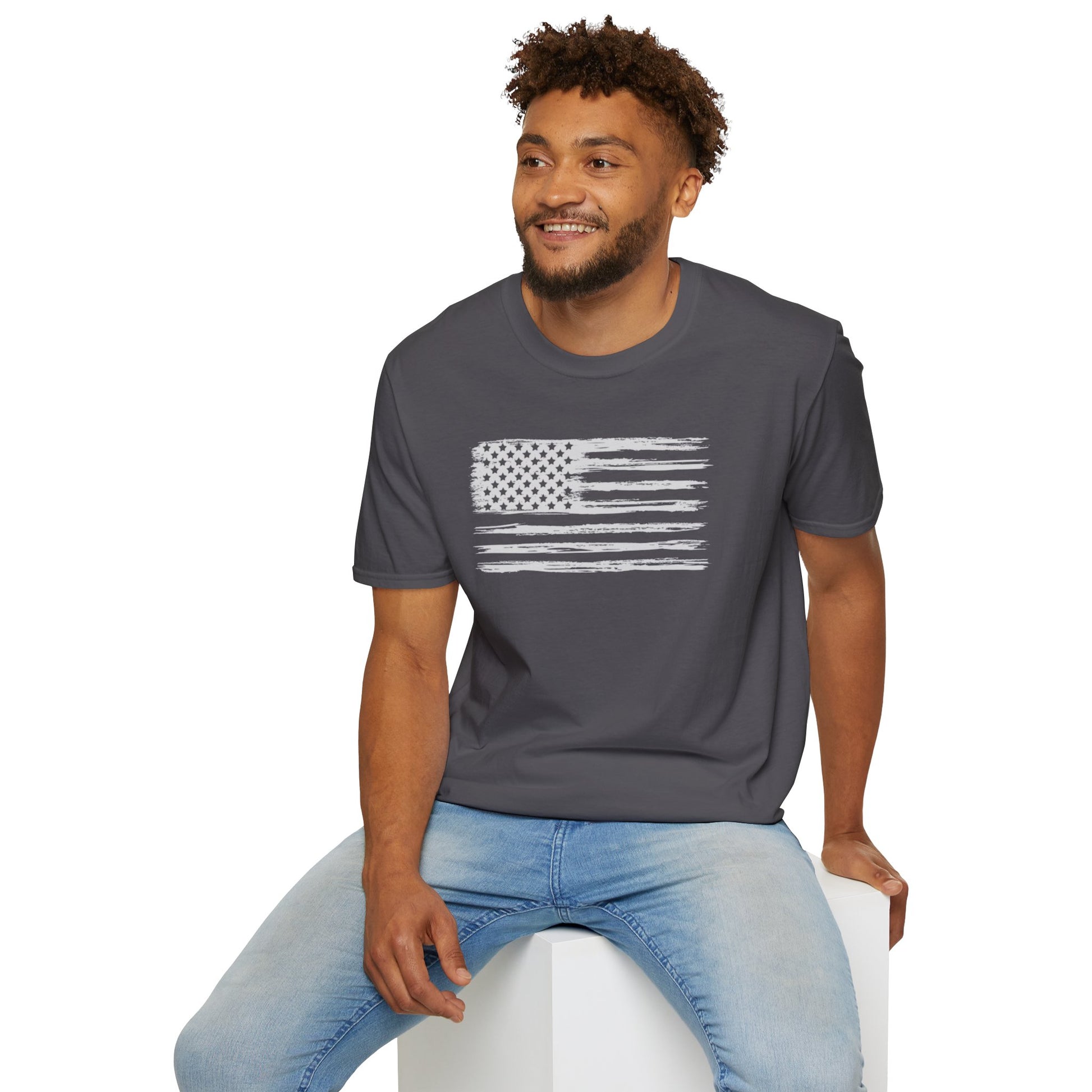 American Flag Vintage Unisex Softstyle T-Shirt - Freedom Flag Co.