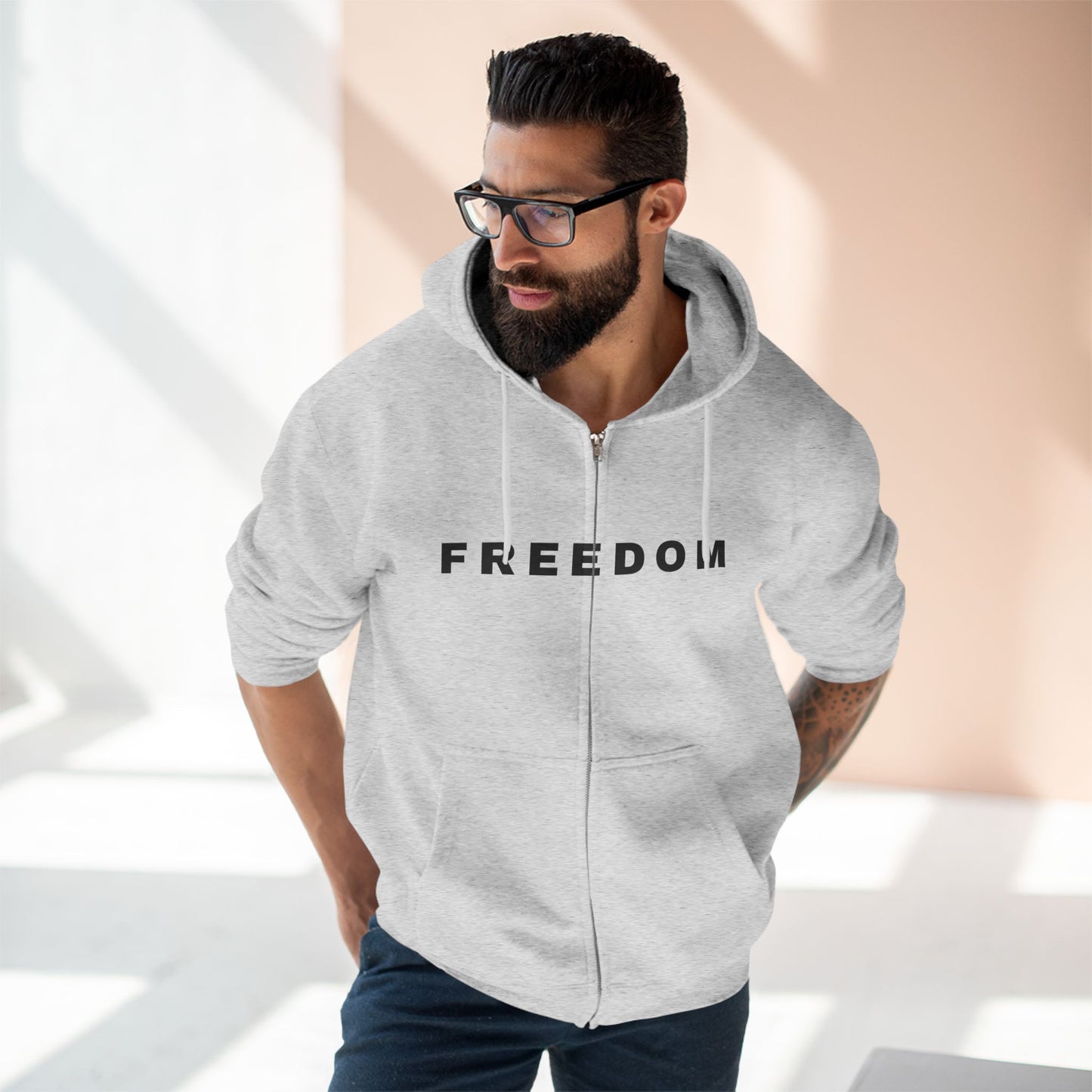 Freedom Unisex Full-Zip Hoodie – Charlie Kirk & TPUSA Tribute