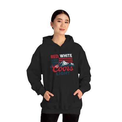 Red, White & Coors Light Hoodie – Patriotic Beer Hoodie