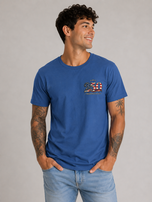 America 250 Unisex Patriotic T-Shirt – USA 1776–2026 Anniversary Tee | Freedom Flag Co.