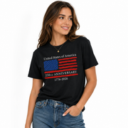 250th Anniversary USA Flag T-Shirt (1776–2026) – Made in USA Patriotic American Shirt