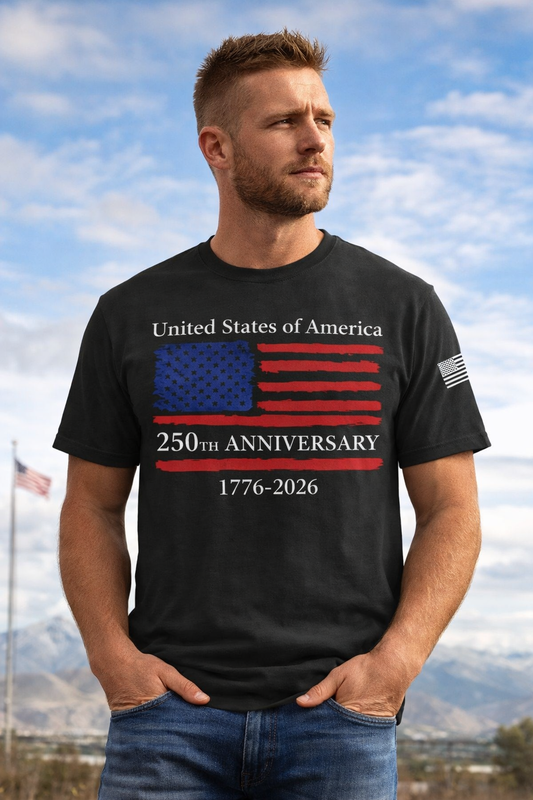 America 250 Unisex T-Shirt | United States Semiquincentennial Patriotic Flag Tee (1776–2026)