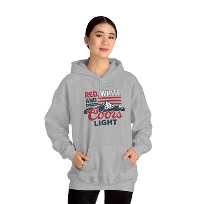 Red, White & Coors Light Hoodie – Patriotic Beer Hoodie