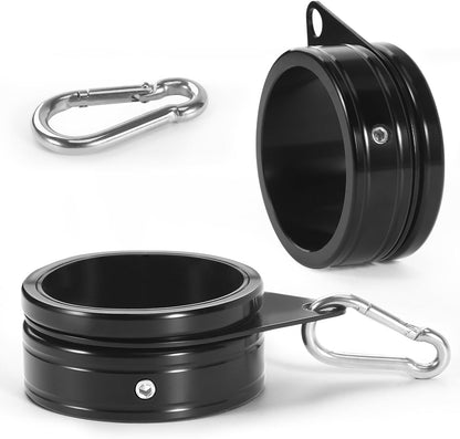 360° Rotating Flag Pole Rings – Anti-Wrap Aluminum Alloy Flagpole Mounting Rings with Stainless Steel Swivel Clips | Pack of 2