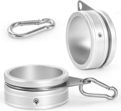 360° Rotating Flag Pole Rings – Anti-Wrap Aluminum Alloy Flagpole Mounting Rings with Stainless Steel Swivel Clips | Pack of 2