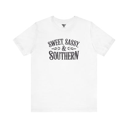Sweet, Sassy & Southern Tee – Stylish Southern Charm Graphic T-Shirt