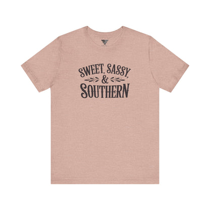 Sweet, Sassy & Southern Tee – Stylish Southern Charm Graphic T-Shirt