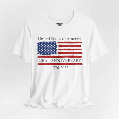 250th Anniversary USA Flag T-Shirt (1776–2026) – Made in USA Patriotic American Shirt