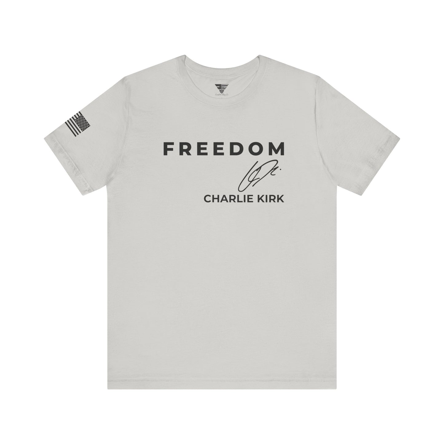 Premium Charlie Kirk Signature T-Shirt – Unisex Patriotic Freedom T-Shirt Turning Point USA