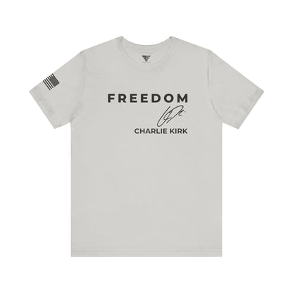Premium Charlie Kirk Signature T-Shirt – Unisex Patriotic Freedom T-Shirt Turning Point USA