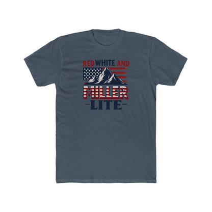 Red, White, and Miller Lite Tee – Patriotic Beer Shirt for Summer Vibes - Freedom Flag Co.