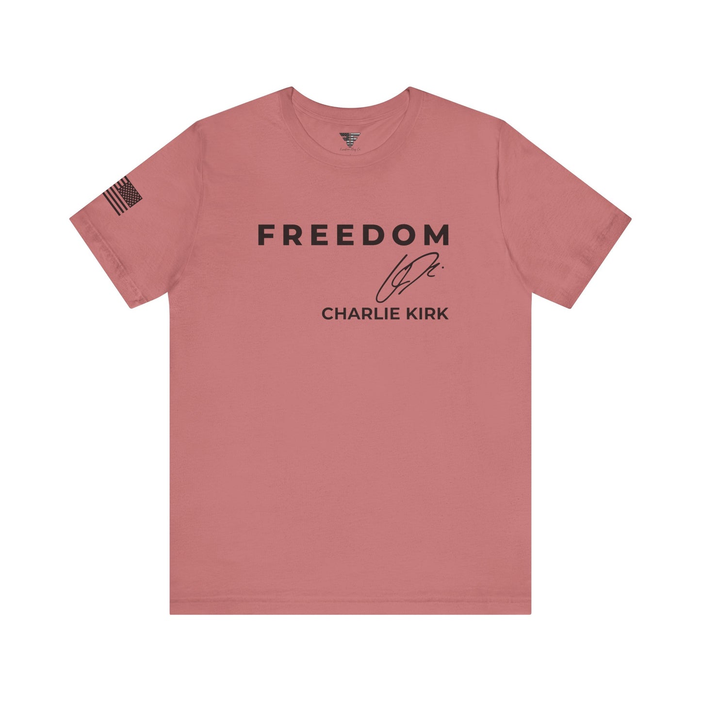 Premium Charlie Kirk Signature T-Shirt – Unisex Patriotic Freedom T-Shirt Turning Point USA