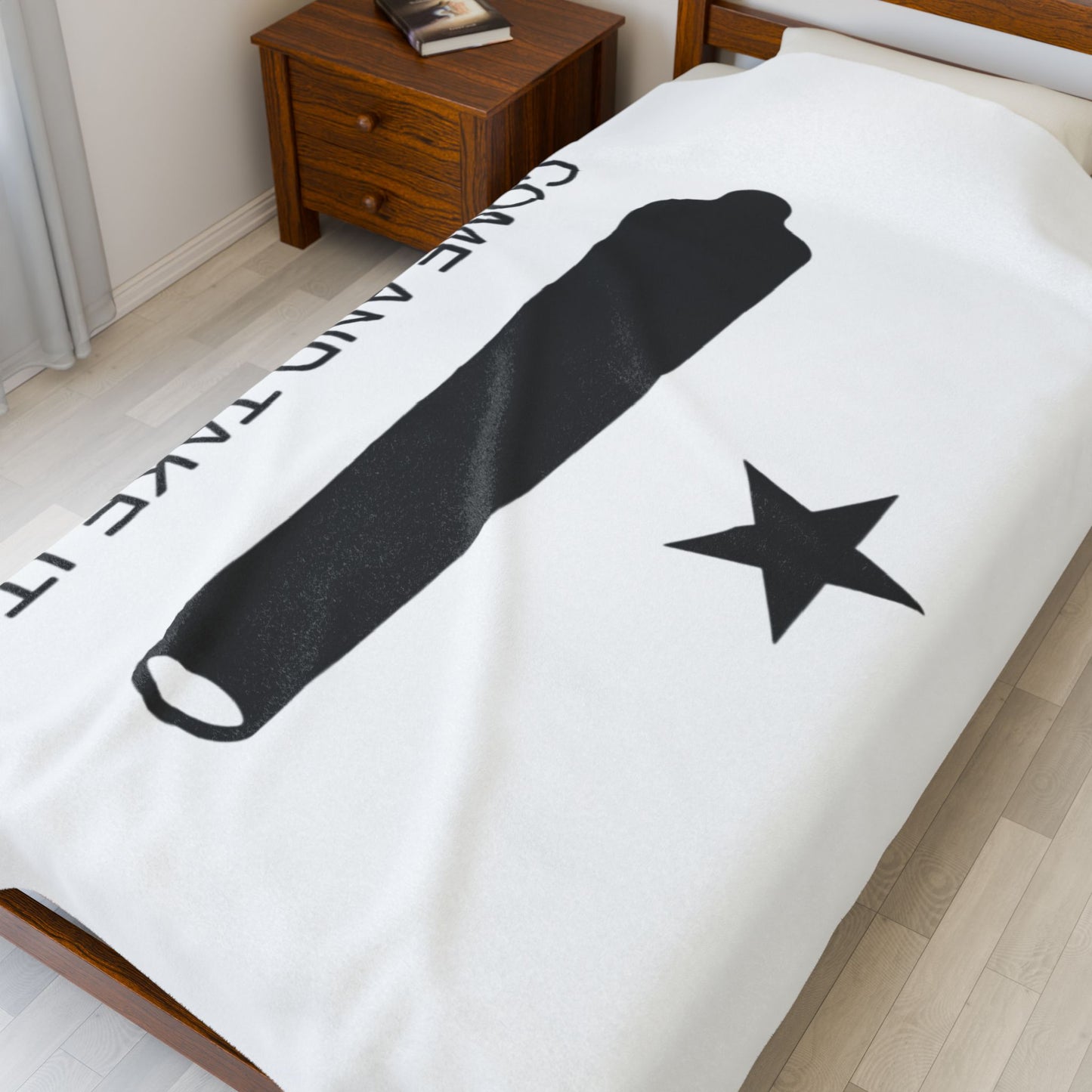 Come and Take It Velveteen Plush Blanket
