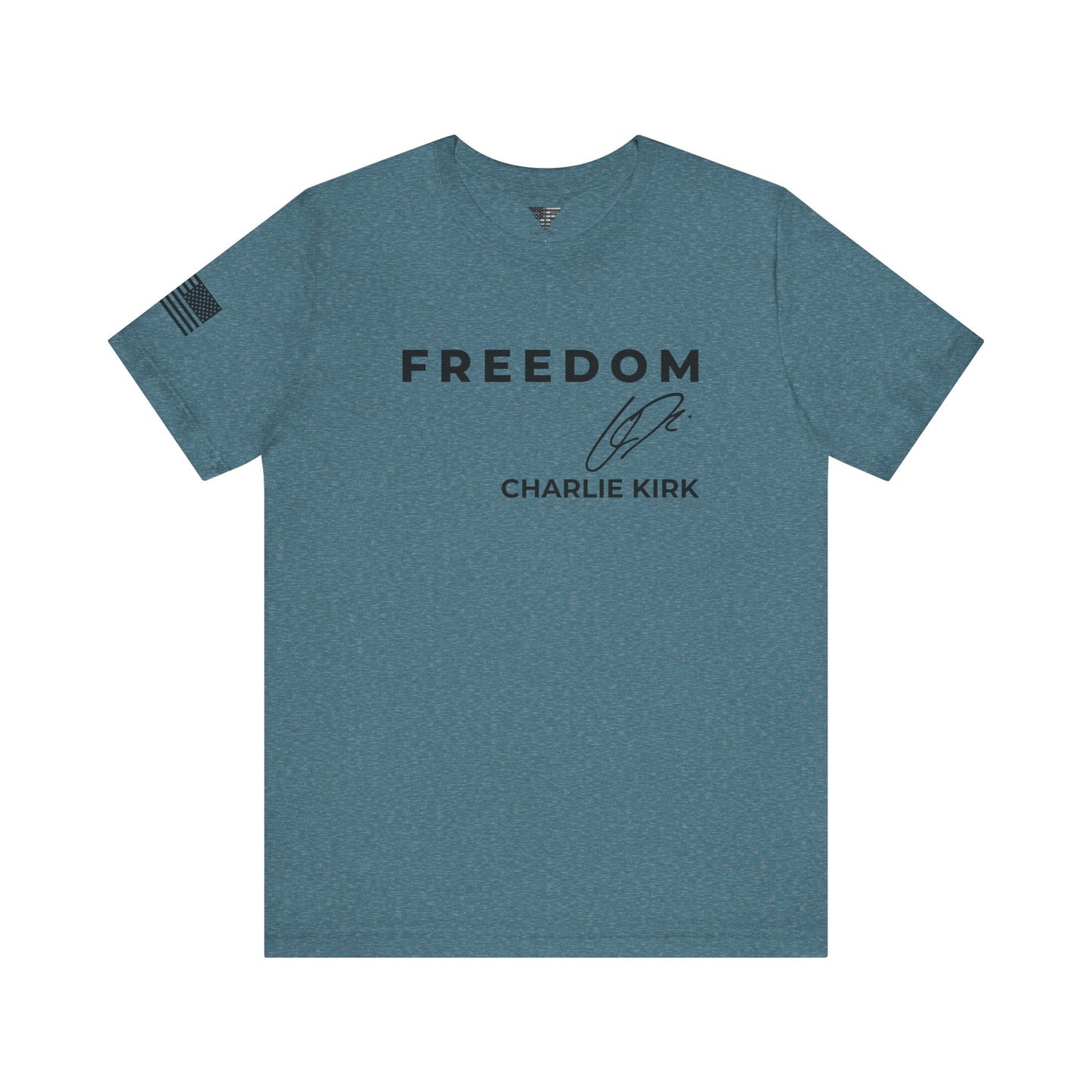 Premium Charlie Kirk Signature T-Shirt – Unisex Patriotic Freedom T-Shirt Turning Point USA