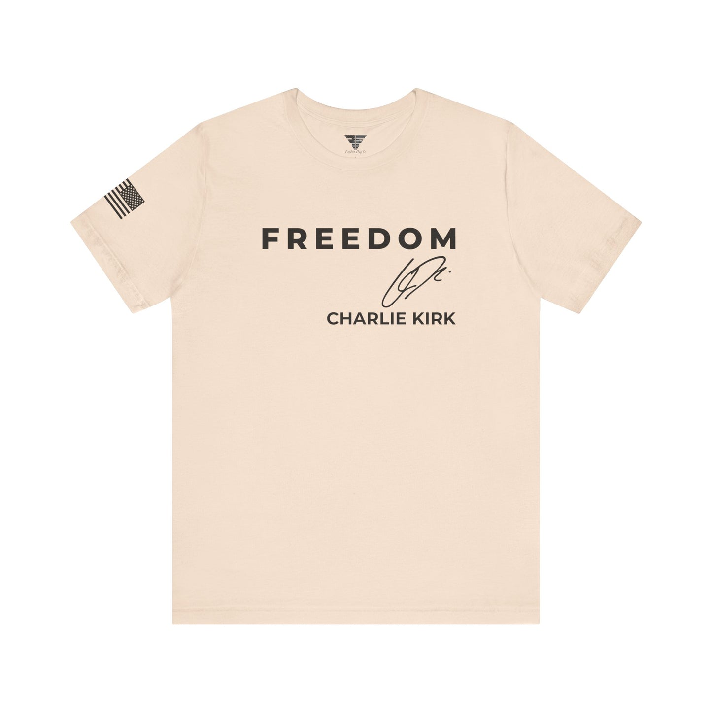 Premium Charlie Kirk Signature T-Shirt – Unisex Patriotic Freedom T-Shirt Turning Point USA