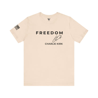 Premium Charlie Kirk Signature T-Shirt – Unisex Patriotic Freedom T-Shirt Turning Point USA