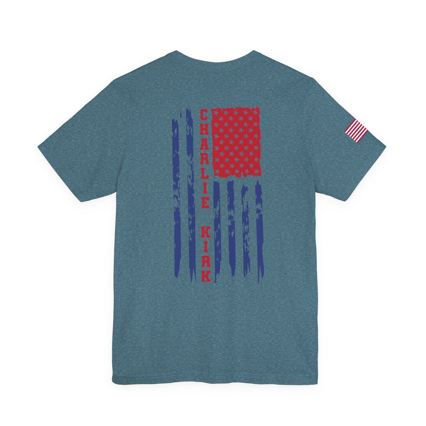 Charlie Kirk American Flag T-Shirt – Unisex Patriotic Freedom Shirt for Conservatives & TPUSA Supporters