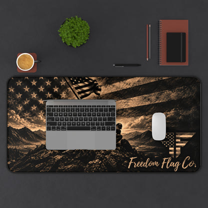 The Price of Freedom™ Desk Mat – Patriotic American Flag Mouse Pad | 12" x 22"