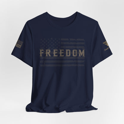 Distressed Freedom American Flag T-Shirt | Patriotic Tee