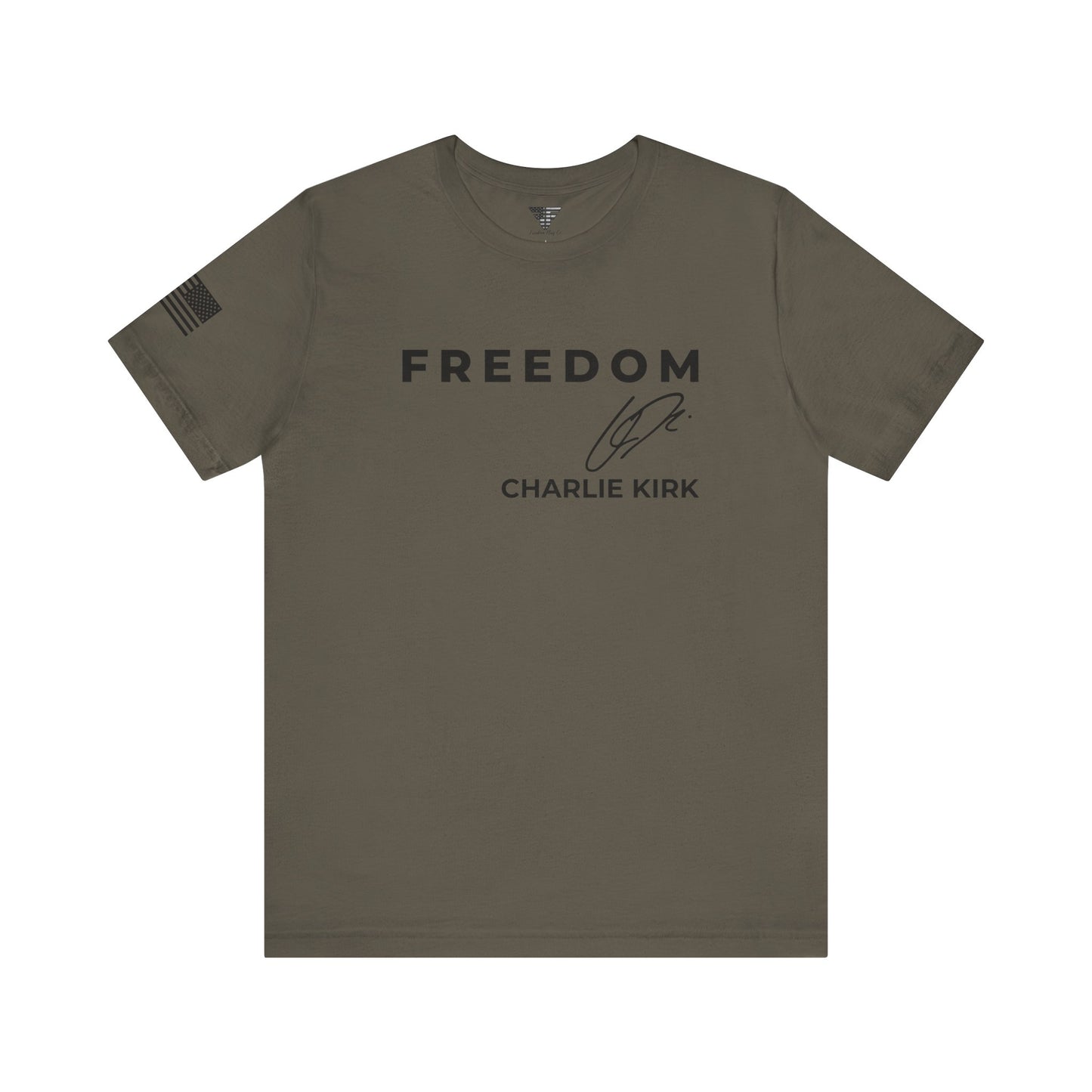 Premium Charlie Kirk Signature T-Shirt – Unisex Patriotic Freedom T-Shirt Turning Point USA