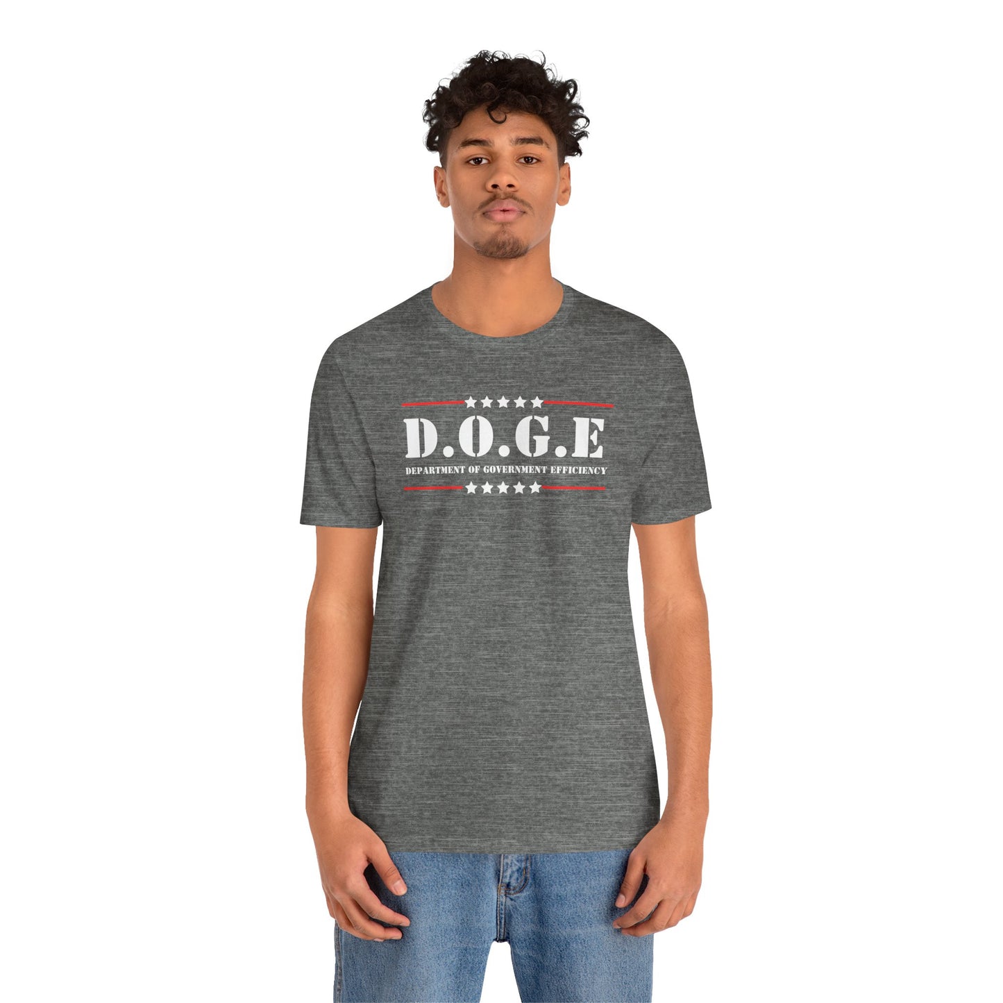 Grey. D.O.G.E Department of Government Efficiency Men's, Women T- Shirt Unisex