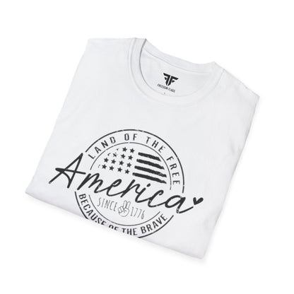 America Since 1776 Unisex Softstyle T-Shirt - Freedom Flag Co.