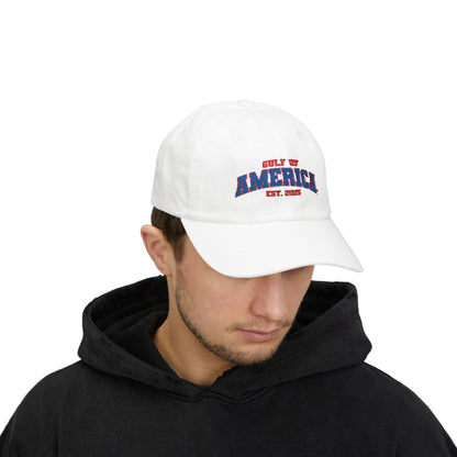 Gulf of America Classic Adjustable White Baseball Hat