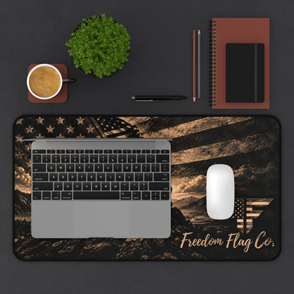 The Price of Freedom™ Desk Mat – Patriotic American Flag Mouse Pad | 12" x 22"