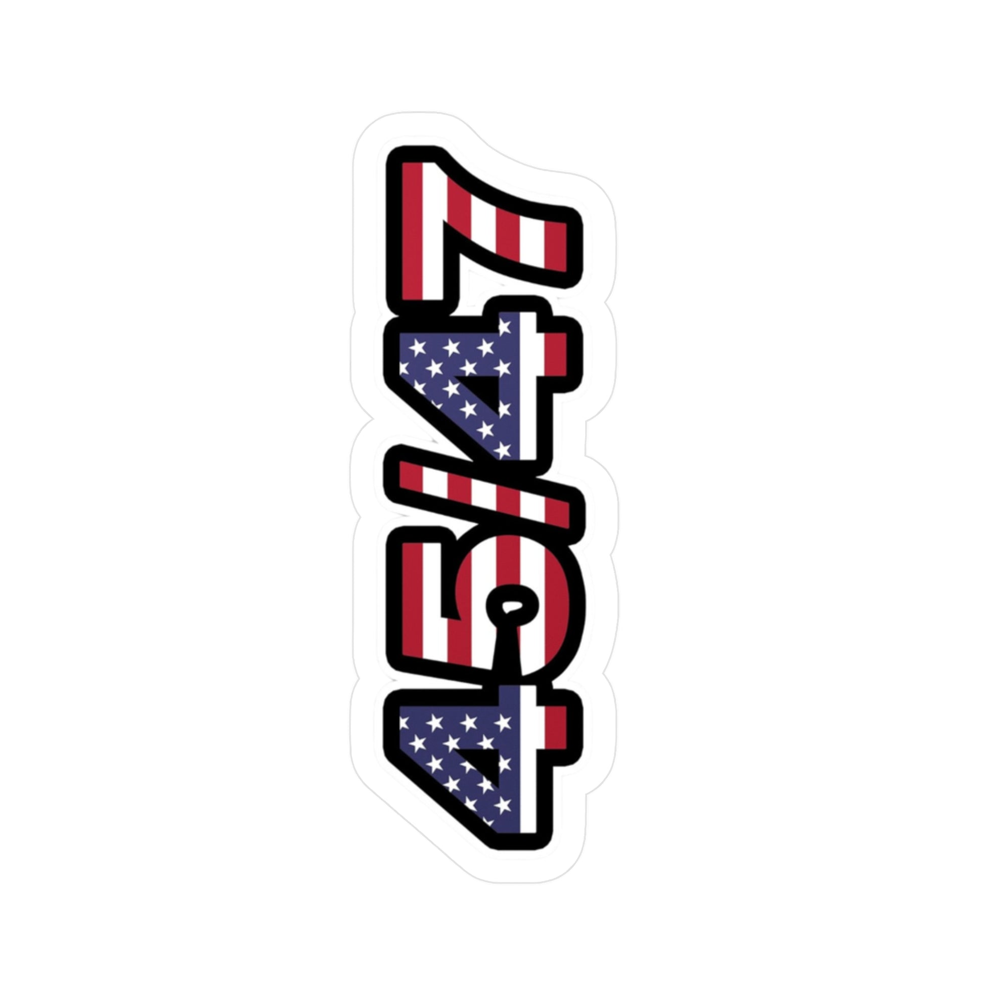 45/47 President Vinyl Decal, a bold and durable design for showcasing patriotism and support with pride.