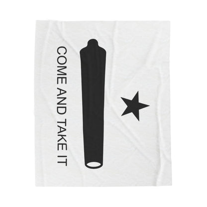 Come and Take It Velveteen Plush Blanket