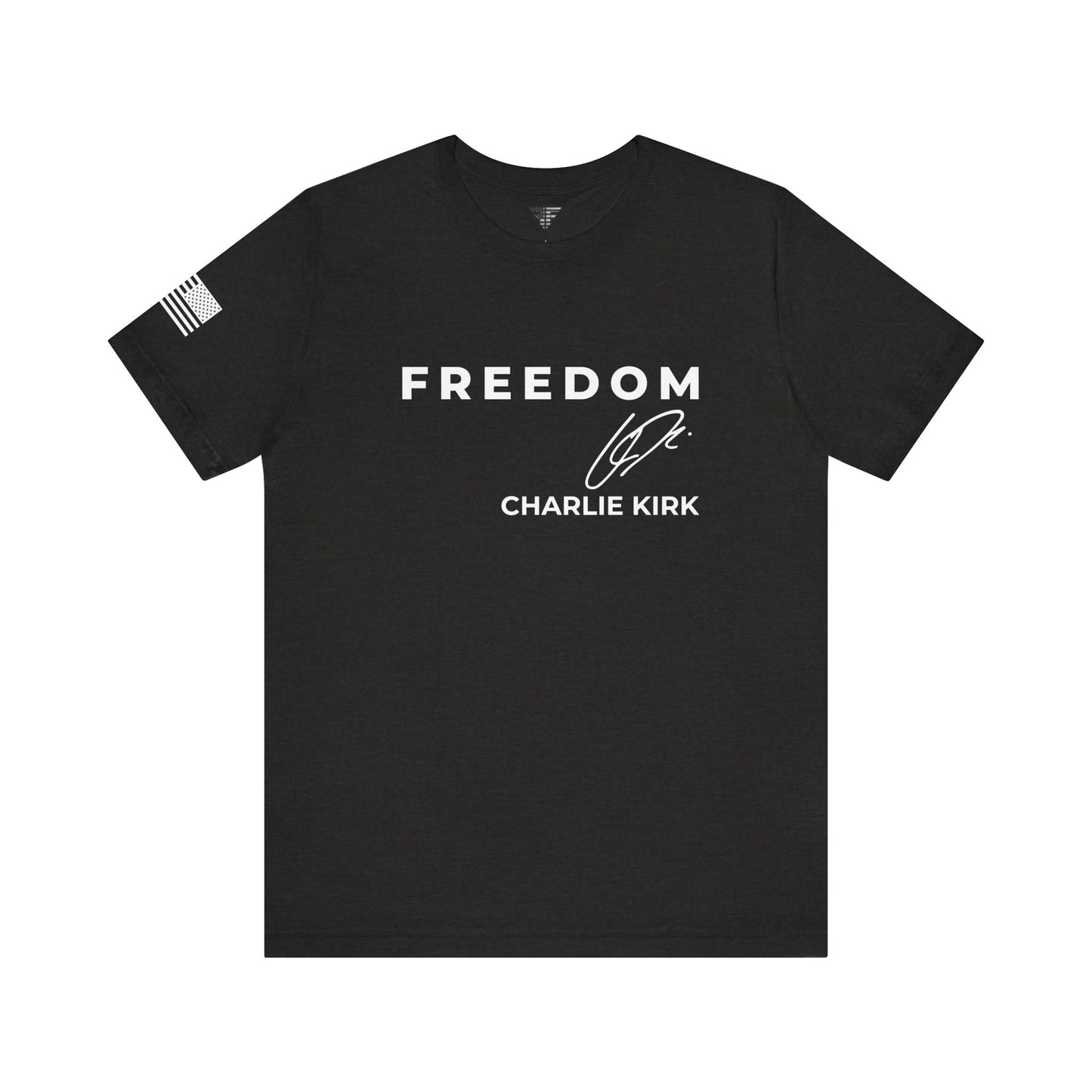 Premium Charlie Kirk Signature T-Shirt – Unisex Patriotic Freedom T-Shirt Turning Point USA