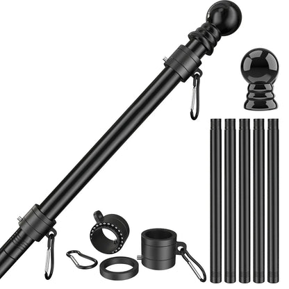 Adjustable stainless steel flagpole section detail