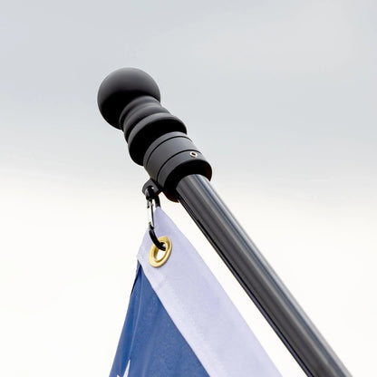 Stainless steel flagpole for porch or house flag display