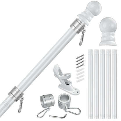 6FT Flagpole Kit | Tangle-Free Stainless Steel Flag Pole