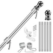 6FT Flagpole Kit | Tangle-Free Stainless Steel Flag Pole