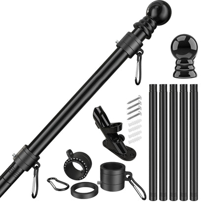 6FT Flagpole Kit | Tangle-Free Stainless Steel Flag Pole