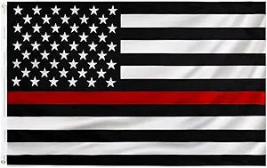 Thin Red Line Flag – 3x5 ft. (Polyester Blended Material)