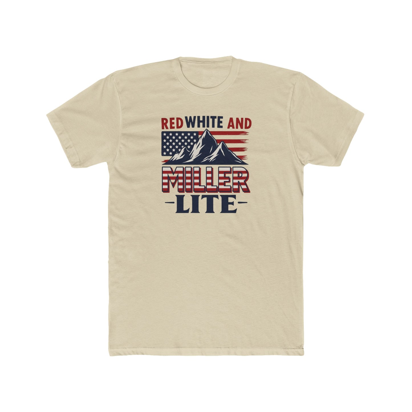 Red, White, and Miller Lite Tee – Patriotic Beer Shirt for Summer Vibes