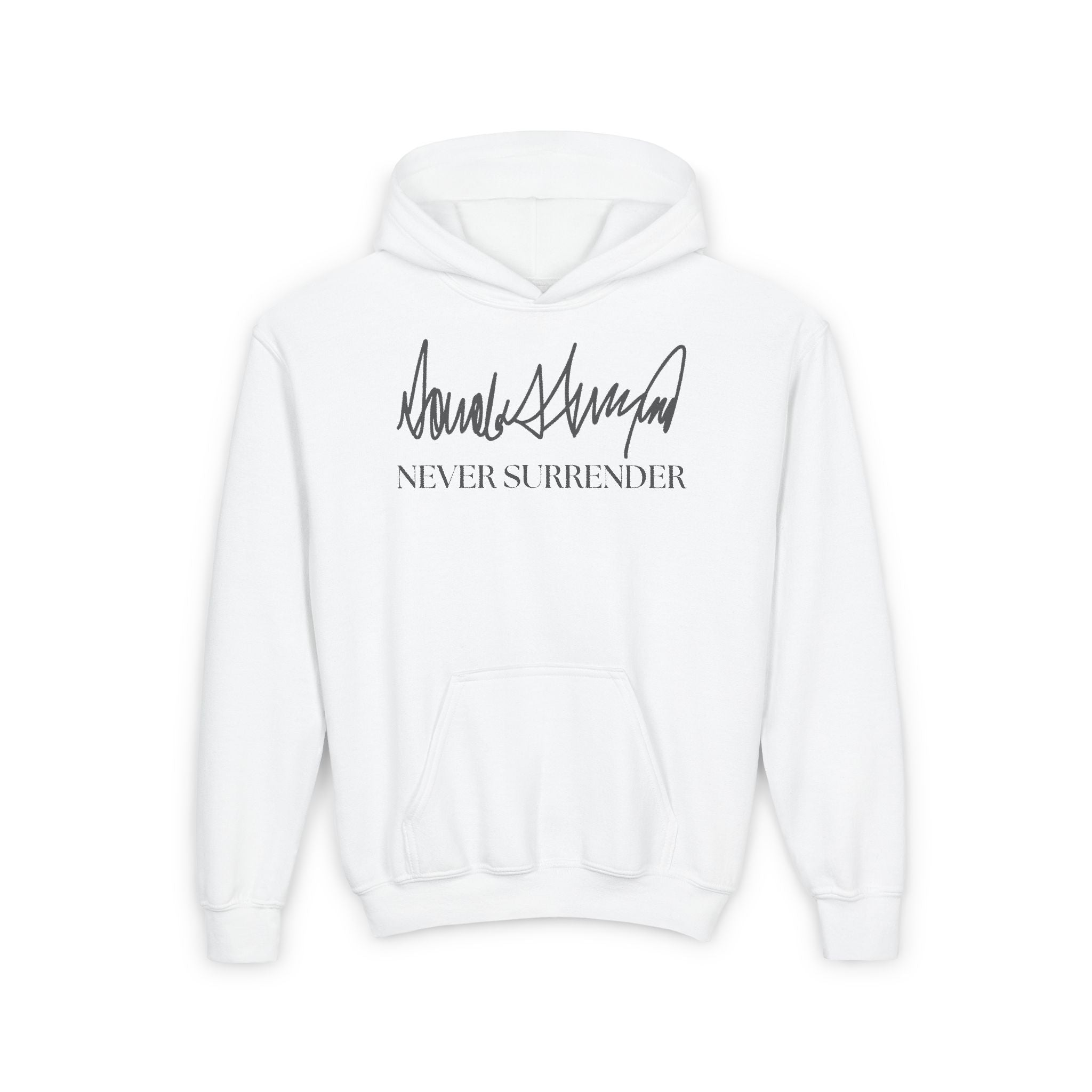 "Never Surrender" Signature Hoodie – Youth Edition