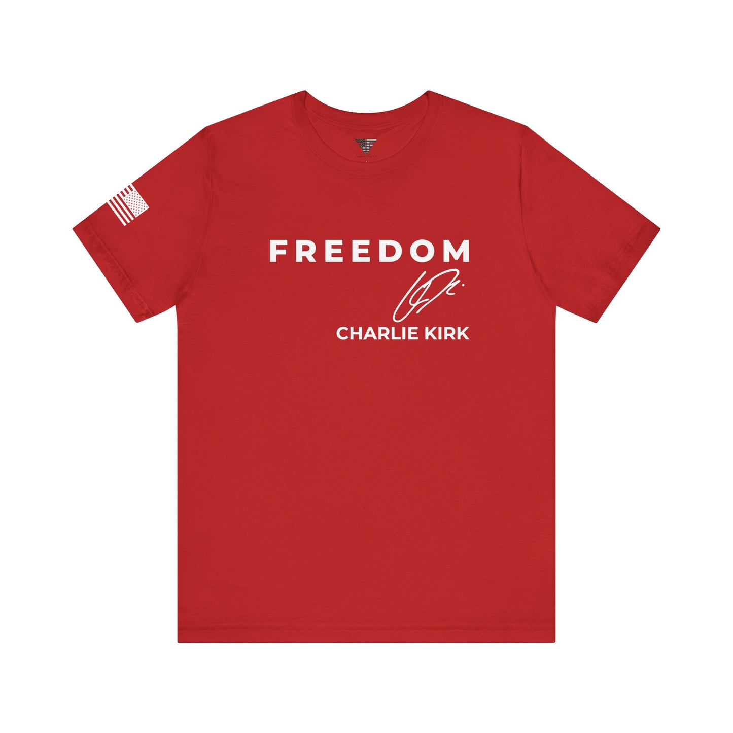 Premium Charlie Kirk Signature T-Shirt – Unisex Patriotic Freedom T-Shirt Turning Point USA
