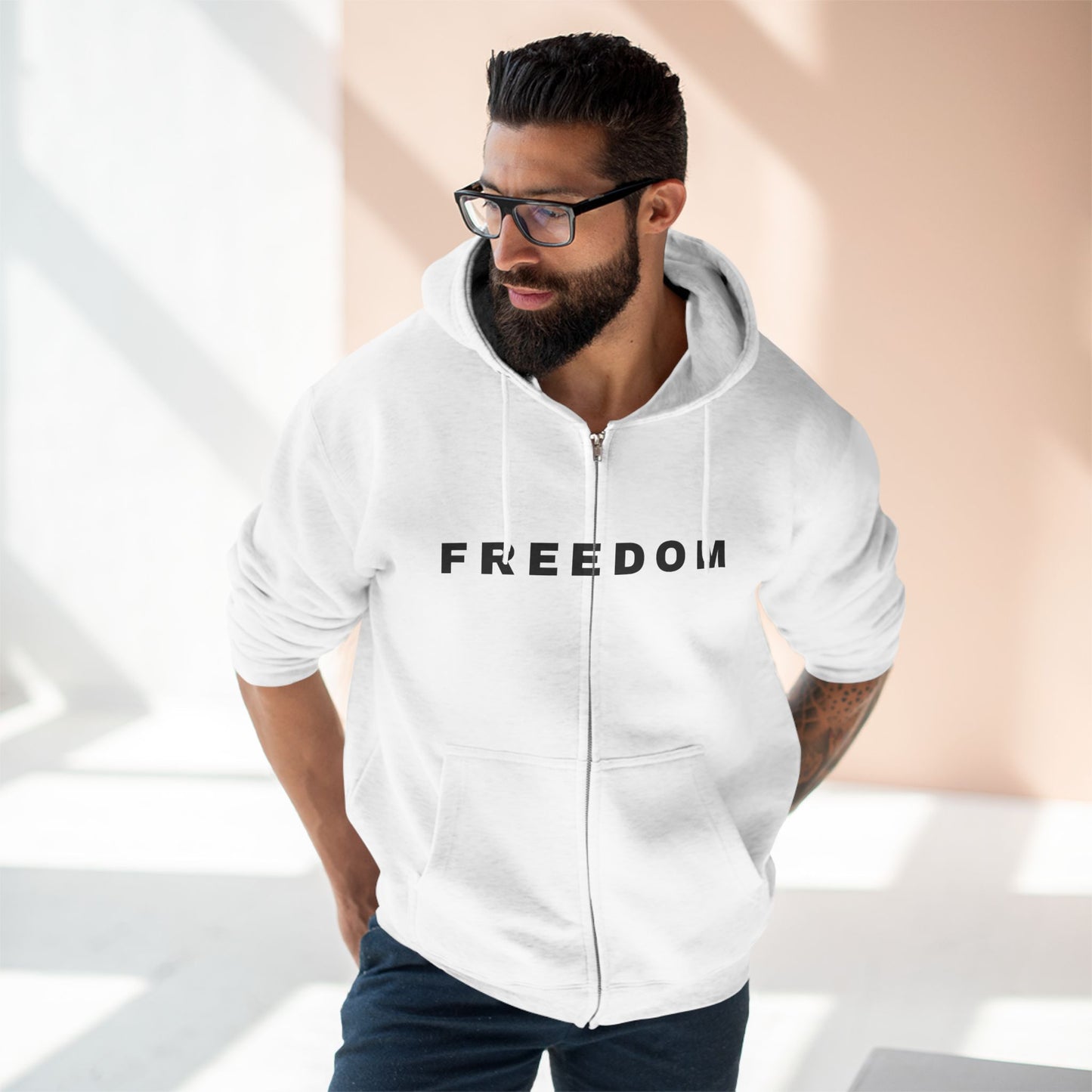 Freedom Unisex Full-Zip Hoodie – Charlie Kirk & TPUSA Tribute