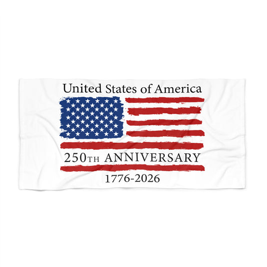 T-shirt with American flag design celebrating 250th anniversary of the United States on a white background