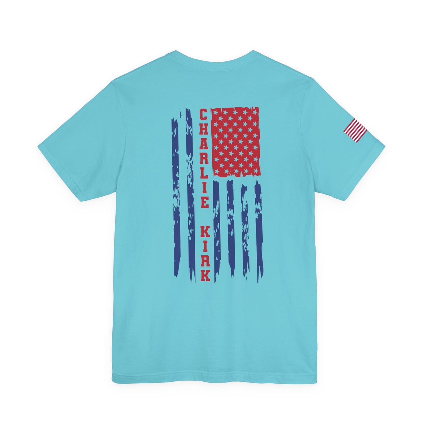 Charlie Kirk American Flag T-Shirt – Unisex Patriotic Freedom Shirt for Conservatives & TPUSA Supporters