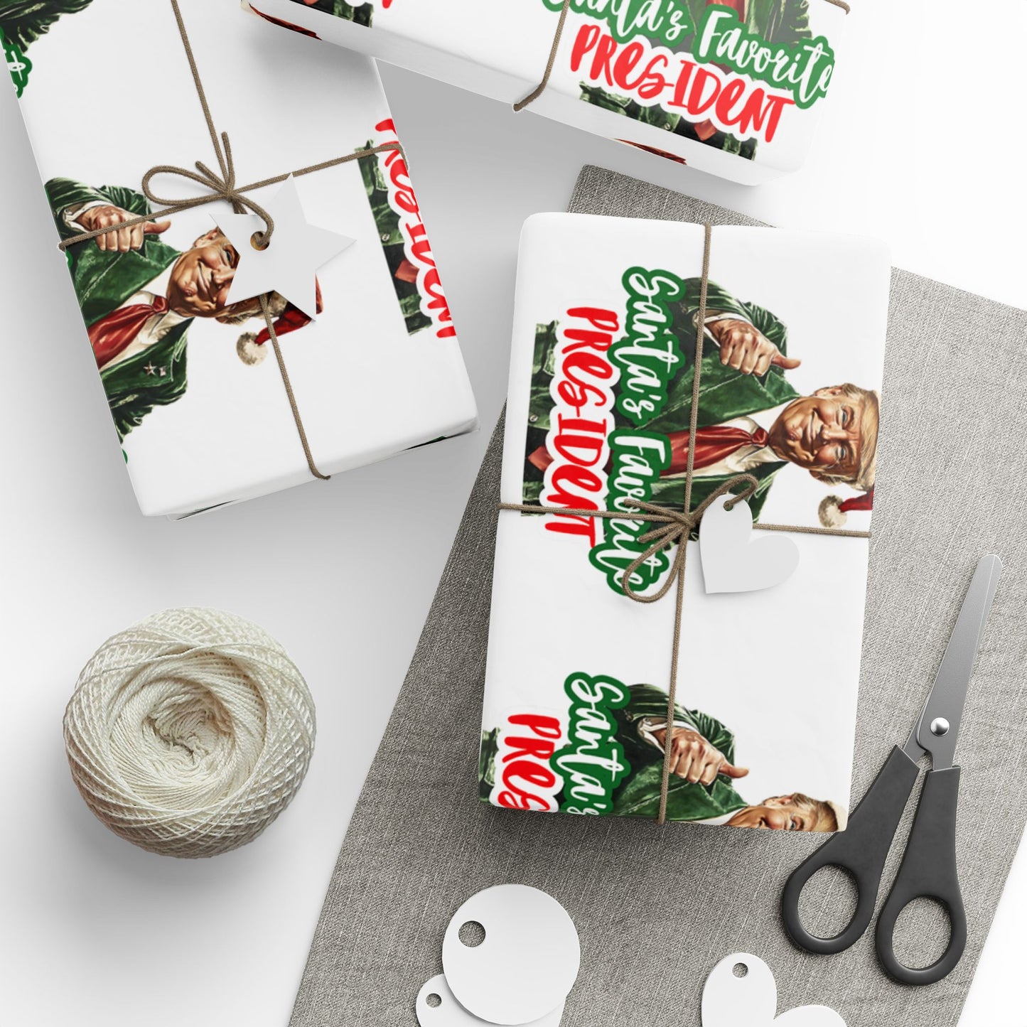 America’s Favorite President Wrapping Paper – Patriotic Trump Gift Wrap for Christmas, Birthdays & Holidays | Premium MAGA USA Wrapping Paper Roll